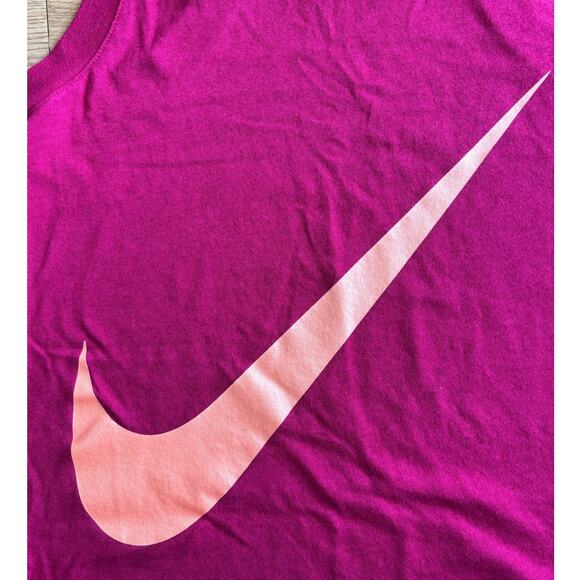 NIKE Size XS Womens Pink Tank Top with Pink Sparkle Swoosh Gym Athletic Sports - Picture 3 of 10